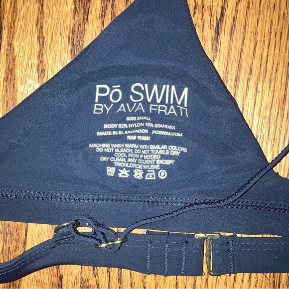 Pō SWIM Black V-Neck Bikini Top - Picture 3 of 3